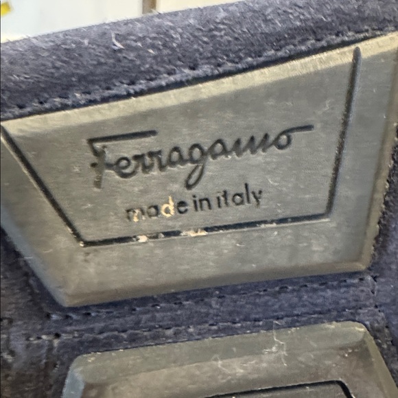 Salvatore Ferragamo Men's Dark Blue Suede Loafers, sz 12 - Picture 11 of 13